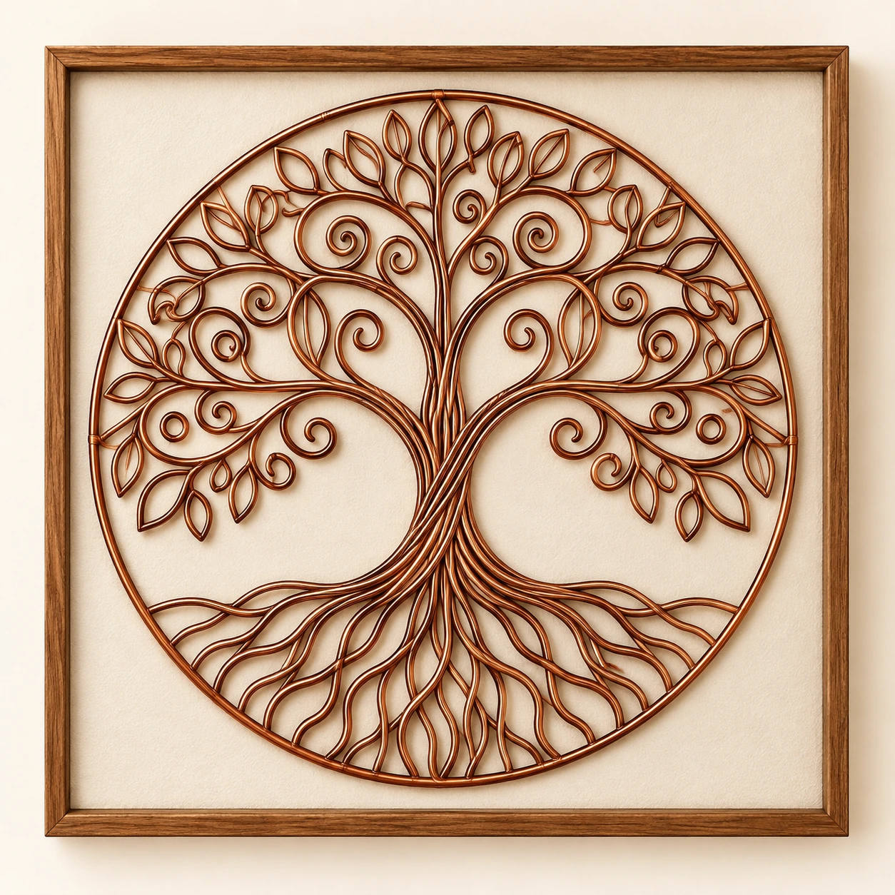 Tree of Life — framed copper wire wall art