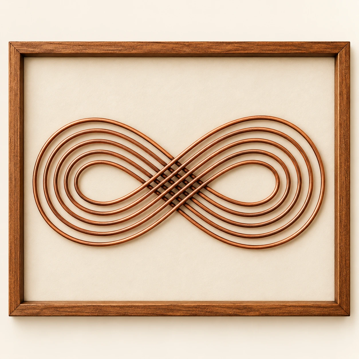 Infinity Knot — framed copper wire wall art