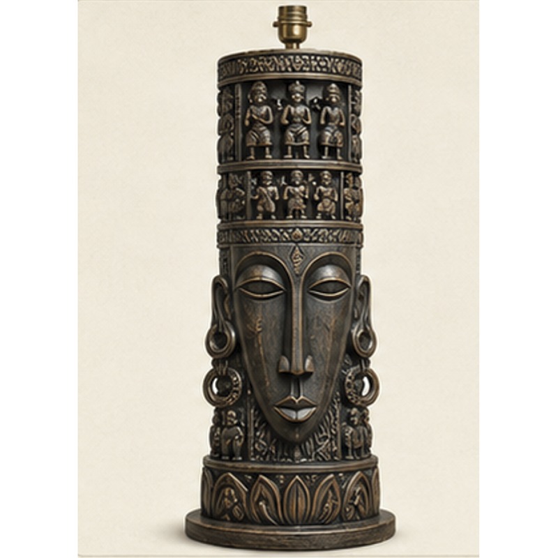 Musician Frieze Mask Lamp Base — catalogue reference