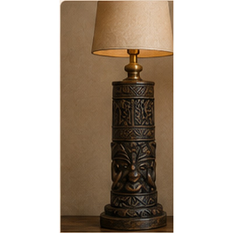 Carved Column Lamp Base — catalogue reference