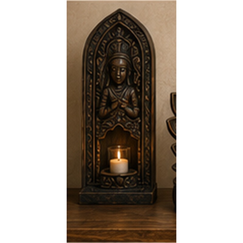 Praying Figure Niche Candle Holder — catalogue reference