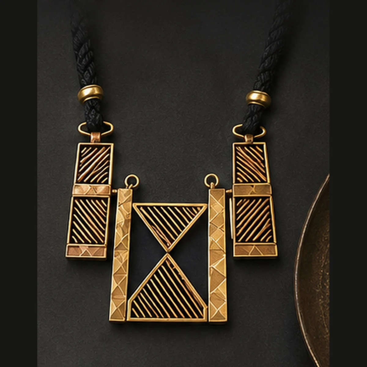 Geometric Panel Necklace · HJ-AD-003