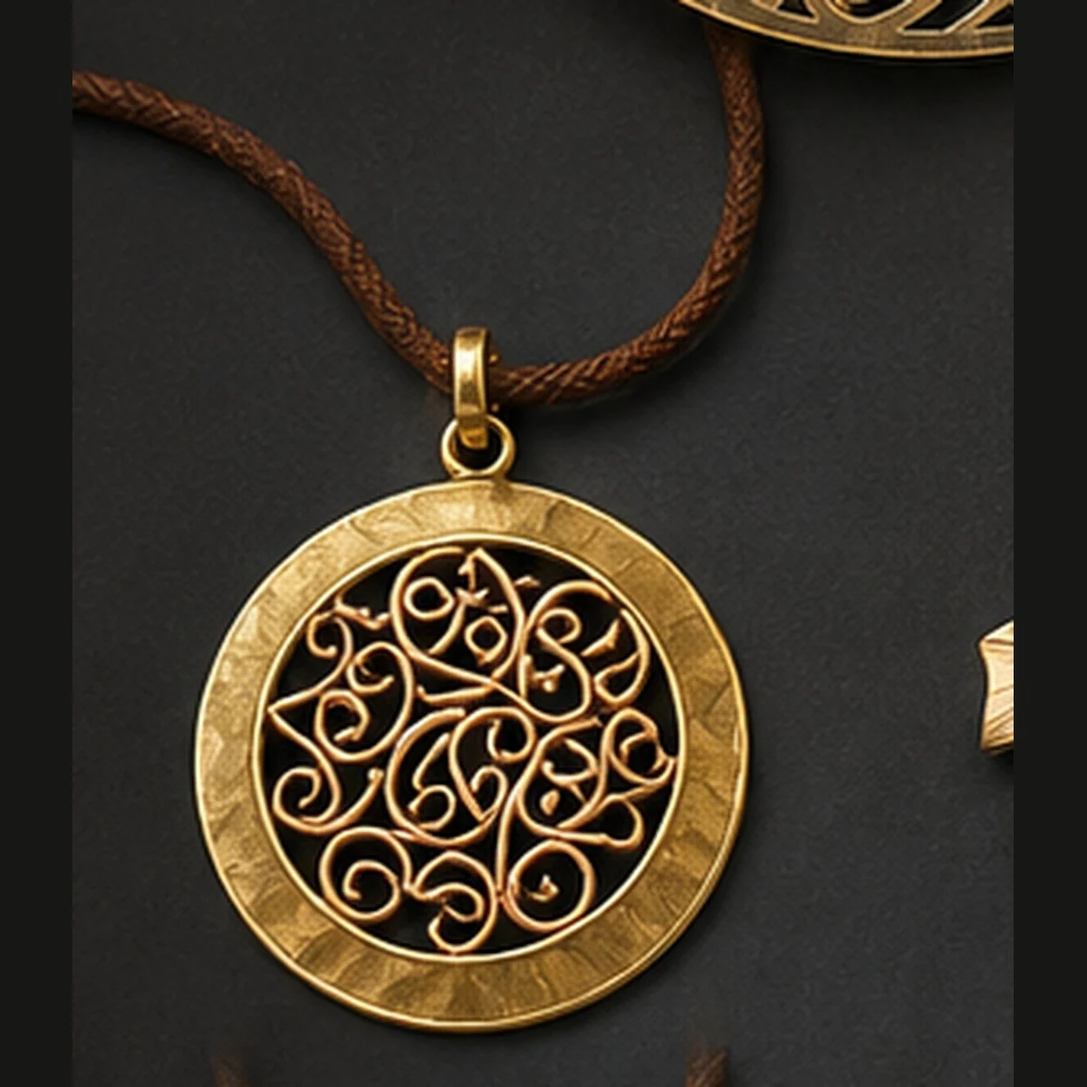 Circular Filigree Pendant · HJ-AD-004