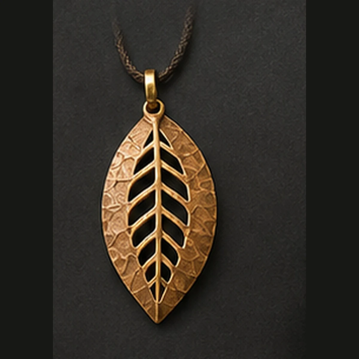 Skeleton Leaf Pendant · HJ-AD-010