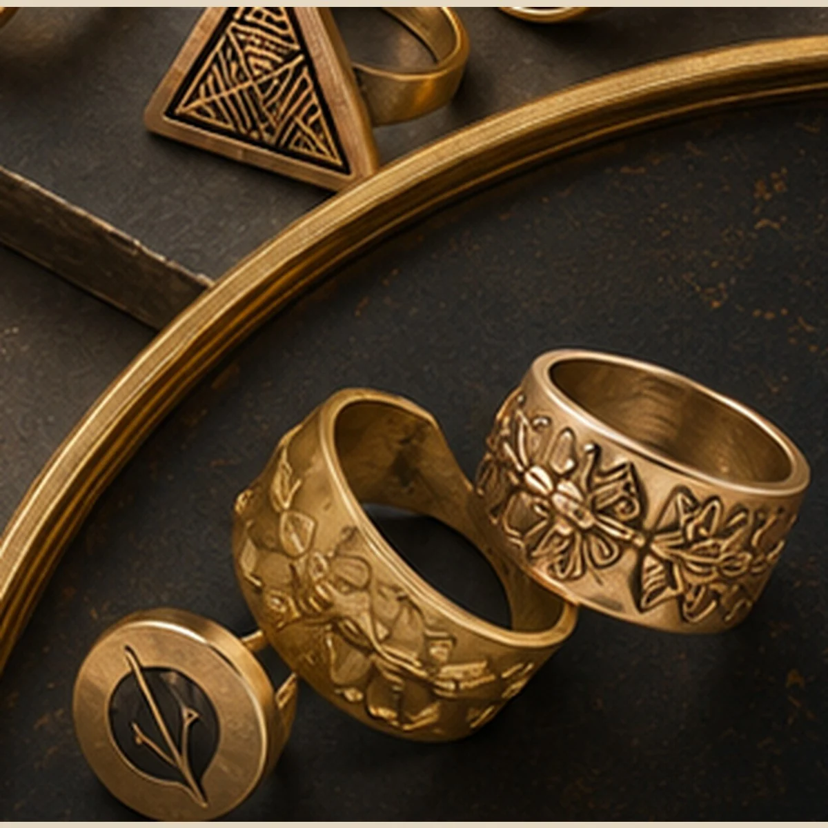 Engraved Ring Collection · HJ-AD-026